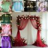 Outdoor Wedding Decor Fabric Bridal Arch Backdrop With Polyester Tulle For Party Event