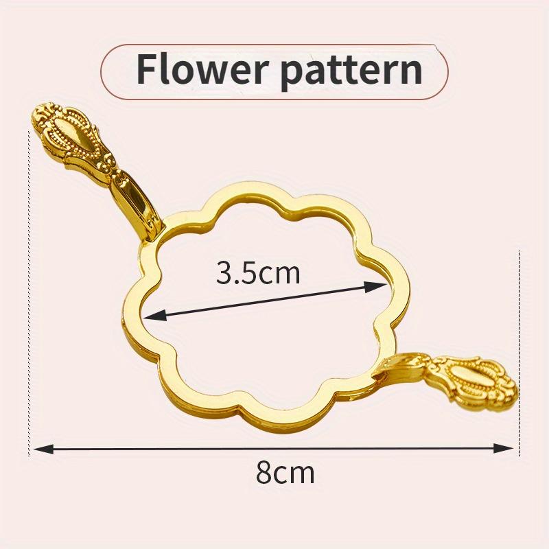 2PCS Lacquer Wax Mold Hardware Pattern Circle Mold Lacquer Seal Stamping and Shaping Device Metal Wax Sealing Mold