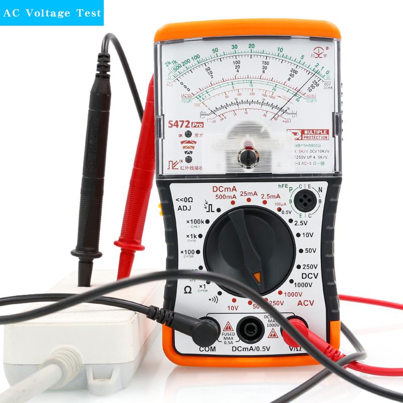 NJTY S472PRO Mini Analog Multimeter, Universal High-Precision Mechanical Anti-Burn Multimeter