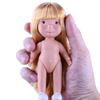 3D Simulation Eye Cute Doll Home Toy 14Cm Mini Sweet Potato Doll Vinyl Material Bean Eye Doll Dark Skin Dress Up Doll Toy