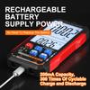 Multimeter With Flashlight Auto-ranging 6000 Counts Red Black Digital Multimeter Auto Power Off Compact Design