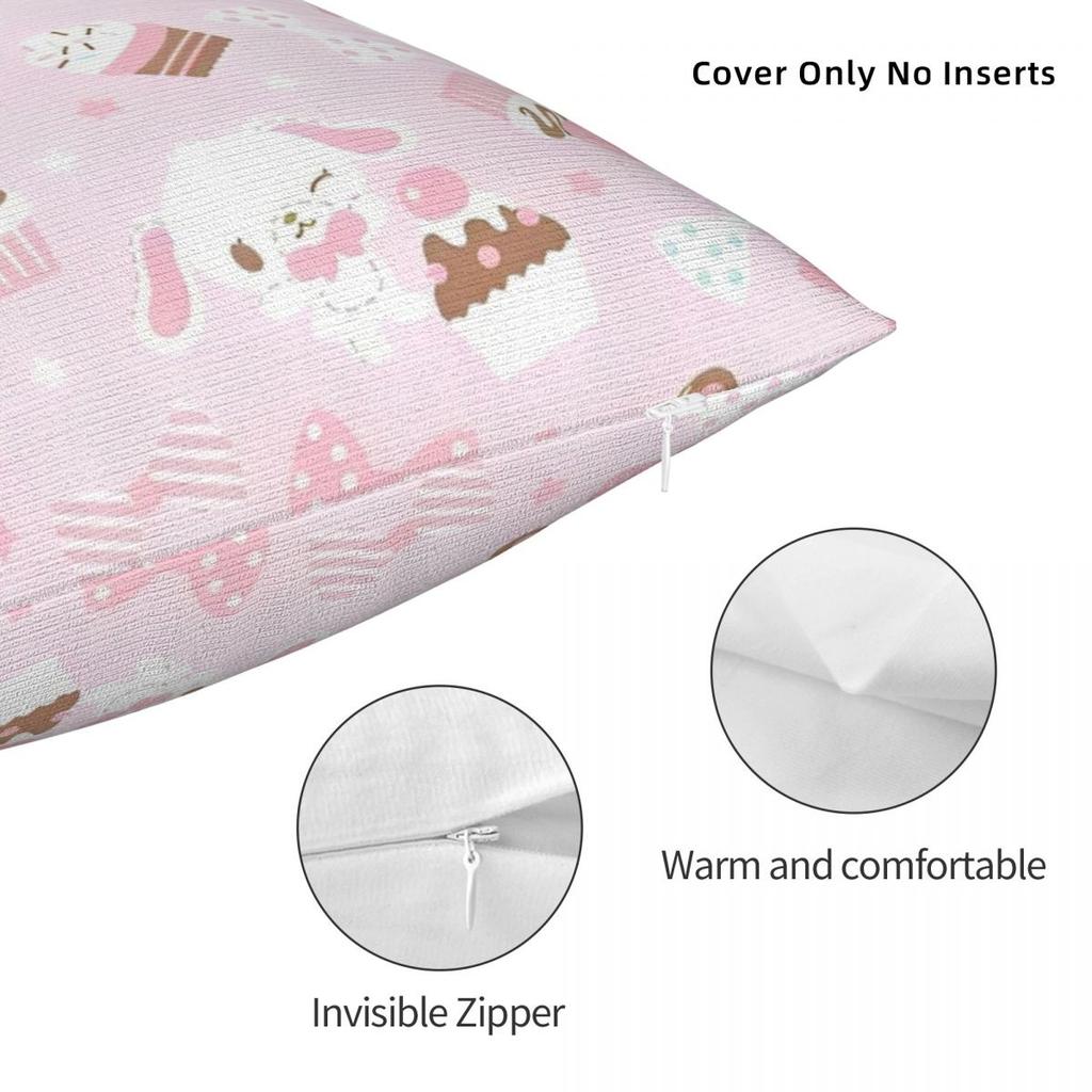 Cartoon Sugarbunnies Square Pillow Case Cushion Covers Creative Decorative Pillowcase for Sofa 40*40cm