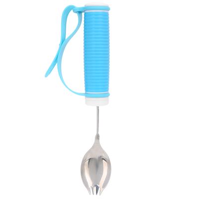 Tenedor Ayuda para Comer Antideslizante Correa Ajustable 2 en 1 Cuchara para Parkinson Artritis EM Temblores de Mano