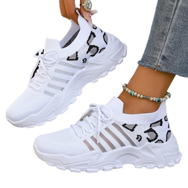Shoes Women's Summer Fashion Hot-selling New Mesh Breathable Leopard Print Sports Shoes New Casual Women's Shoes