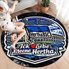Hertha BSC Custom Name Round Area Rug,Carpet Rug for Living Room Bedroom Sofa Playroom Decor,Non-slip Floor Mat