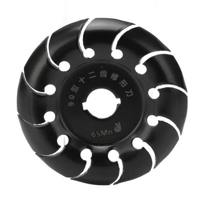 90mm 12 Teeth Angle Grinder Disc Wood Carving Grinding Polishing Wheel for Woodworking Black