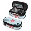 Pencil Bag Zip Around Closure Large Capacity Durable 300D Polyester with Main Compartment Mesh Pocket and Pen Slots for Students