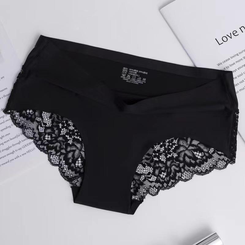 

Бесшовные женские удобные кружевные трусики с вырезом, комплект нижнего белья с низкой посадкой, женские спортивные трусики, мягкое женское нижнее белье XXL