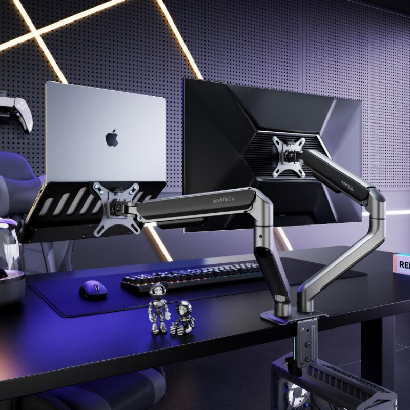 Dual Screen Laptop Display Stand with Adjustable Lifting Base