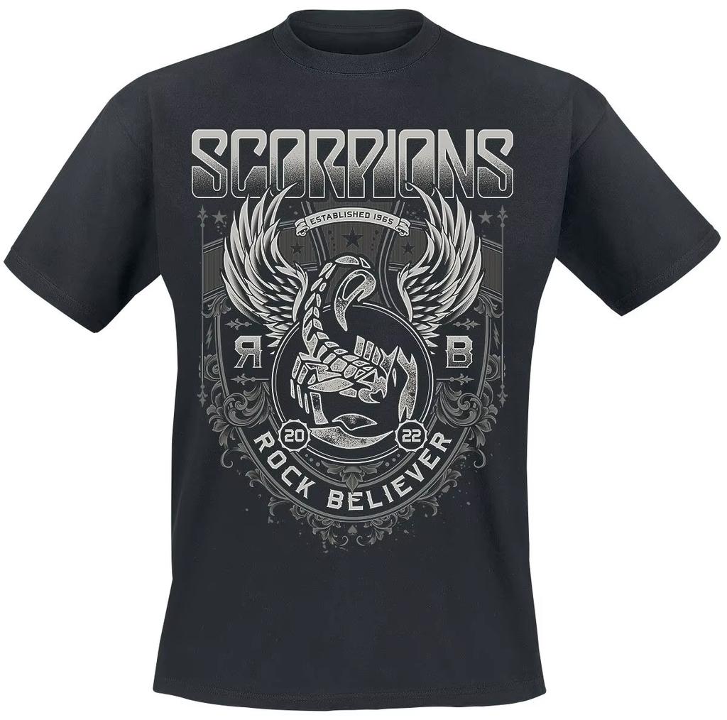 Футболка с принтом Scorpions Rock You Like A Hurricane Унисекс для фанатов рока Повседневная футболка
