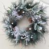 Christmas Door Wreath Holiday Decor Christmas Winter Wreath With Pine Cones For Kitchen Window Porch Centerpiece Party Indoor