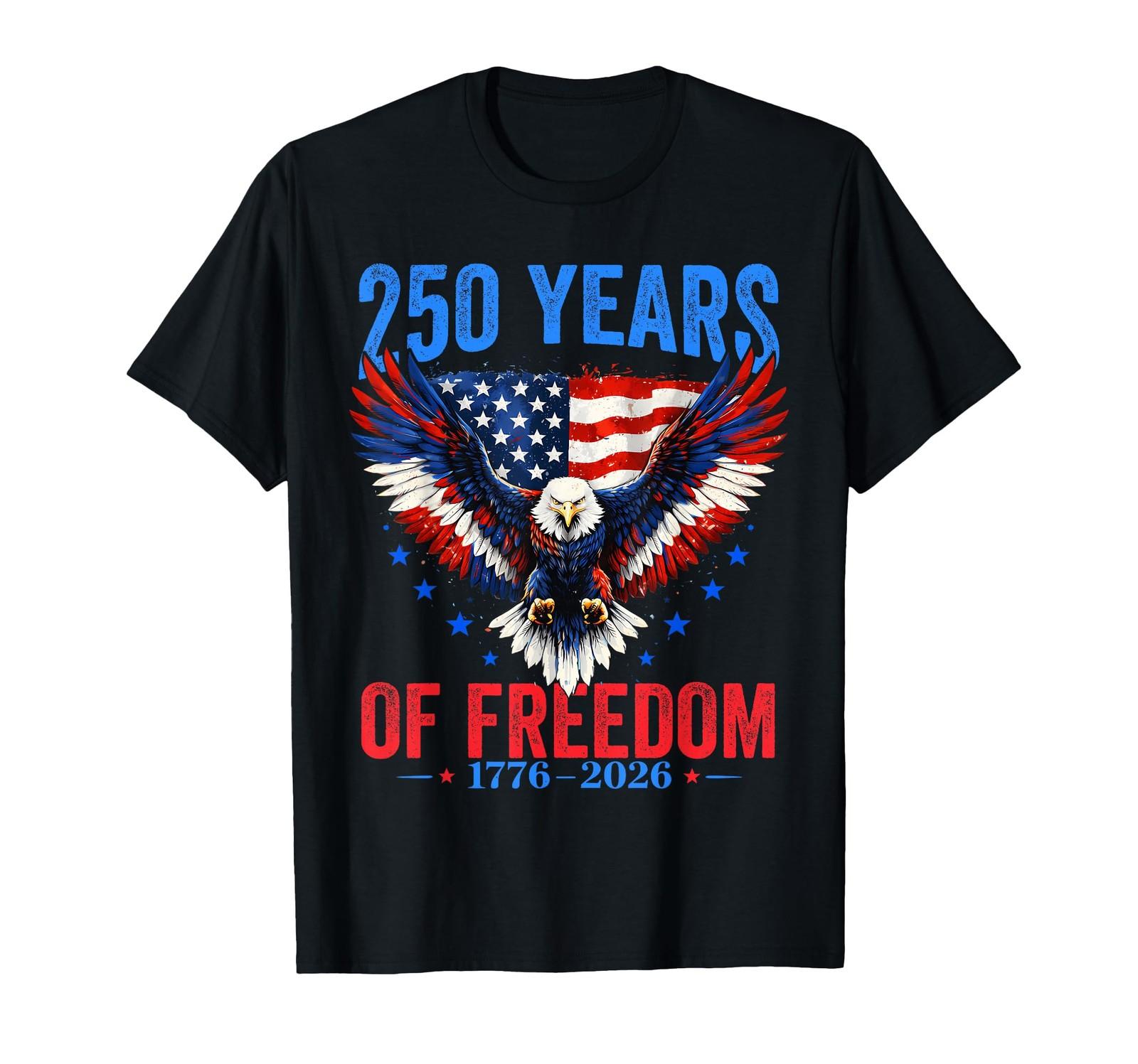 Vintage 250 Years American 1776 2026 250th USA Men Women T-Shirt S