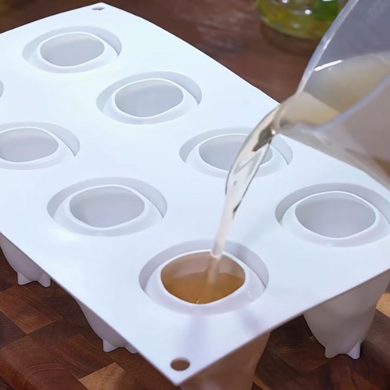 8 Cavity Pear Shape 3D Silicone Cake Baking Mold For Mousse Truffle Brownies Pan Molds Silicone Pastry Tool Cakes