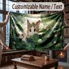 Mushroom Forest Theme Throw Blanket Custom Name Text Personalized Blanket Soft Cozy Blanket for Home Sofa Bed