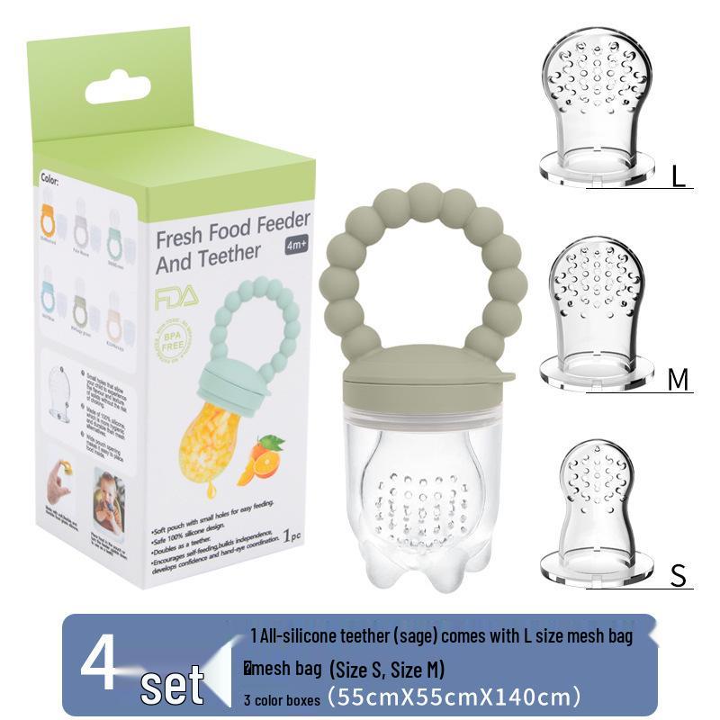 Silicone Baby Fruit and Vegetable Teether Pacifier Feeder