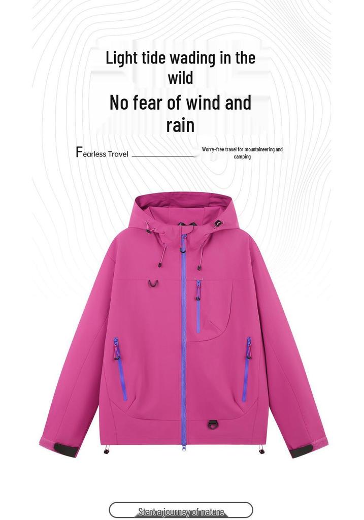 Unisex Pure Color Hooded Windproof Warm Jacket - Autumn/Winter Outerwear