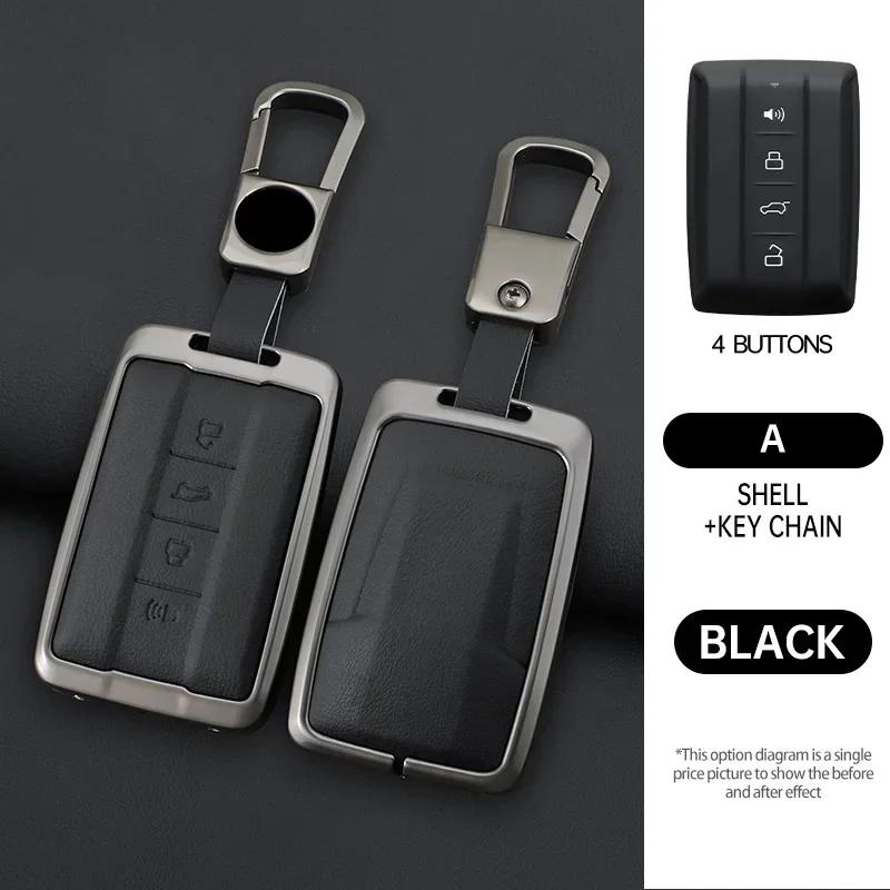 

Zinc Alloy Car Remote Control Key Case Cover Shell For Tank 300 500 800 Protective Keychain Buckle Bag Set Interior Accessories