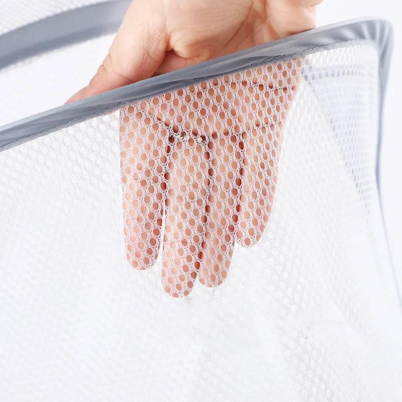 Coș de rufe pliabil, organizator de haine murdare, plasă, geantă de uz casnic, montat pe perete, baie, coșuri agățate, găleată