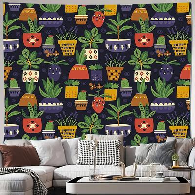 Boho Wandteppich Wandbehang Ästhetische Zimmerdeko Natur Blumige Wandkunst Schlafsaal Dekoration Vintage Wandteppich Makramee Wanddeko Strand