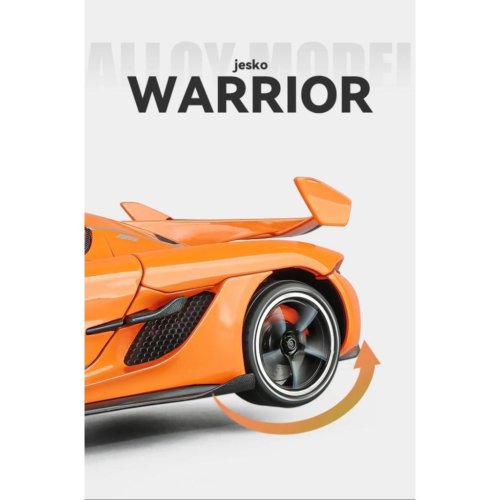 1/24 Koenigsegg Jesko Supercar Κράμα Die Cast Μοντέλο Παιχνιδιού Αυτοκινήτου Ήχος και Φως Pull Back Παιδικό Παιχνίδι Συλλεκτικά Δώρο Γενεθλίων