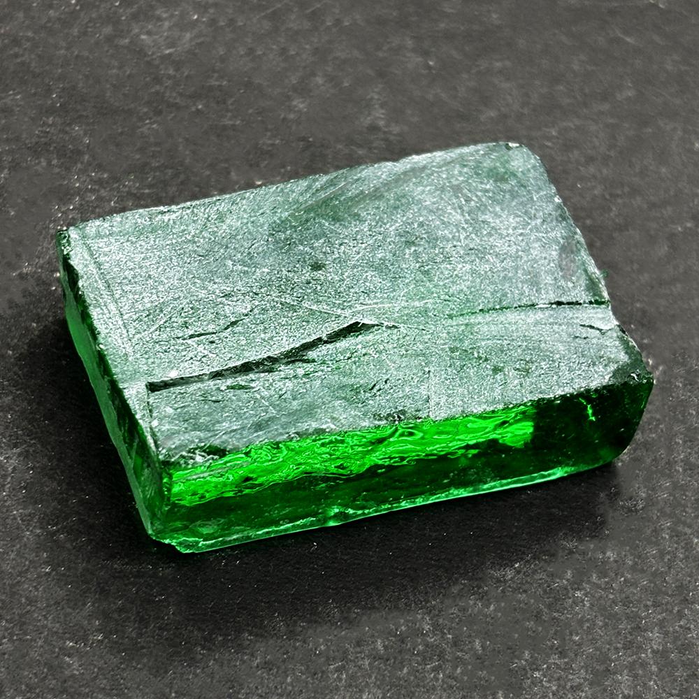 Lab Created Green Emerald 318.35ct Raw Rough Certified Loose Gemstone