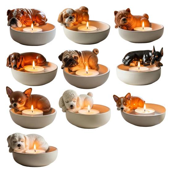 Ručně malovaný svícen pro štěně votivní svícen na čajovou svíčku stojan dekorace obývací pokoj koupelna svícen stolní ozdoba středový prvek