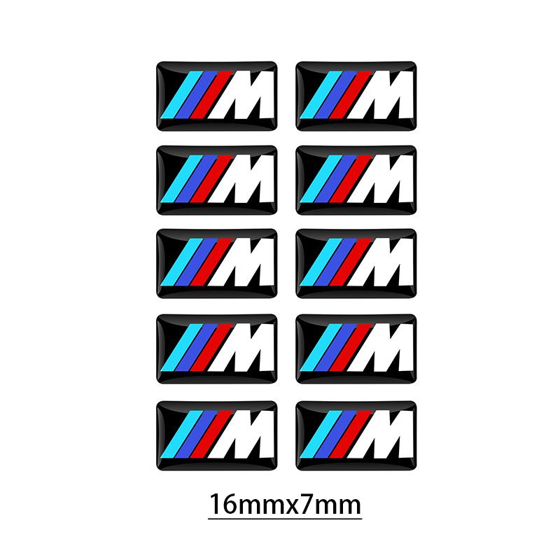 6/10pcs Car Steering Wheel Decoration Center Hub Cap Emblem Badge DIY Sticker Accessories For BMW M E46 E90 E60 F30 E39 E36