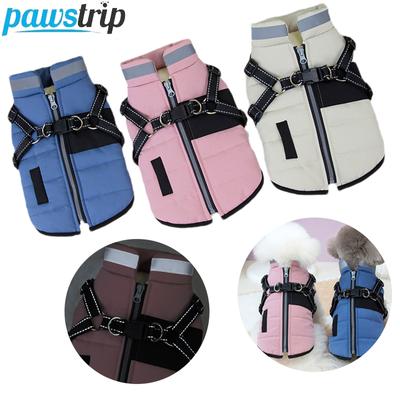 Cappotto invernale caldo per cani con anello a D, abbigliamento riflettente per cani di piccola e media taglia, abbigliamento per cuccioli, articoli per animali domestici