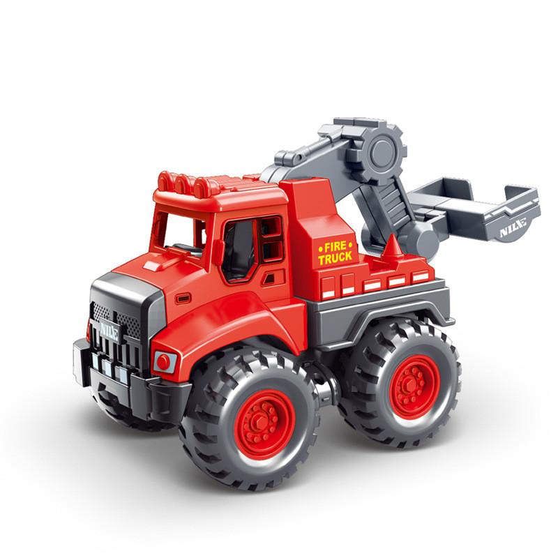 Kinder Feuerwehrauto Wolkenleiter Rettungsspielzeug mit Trägheit und beweglichen Teilen für Entwicklungsspiel