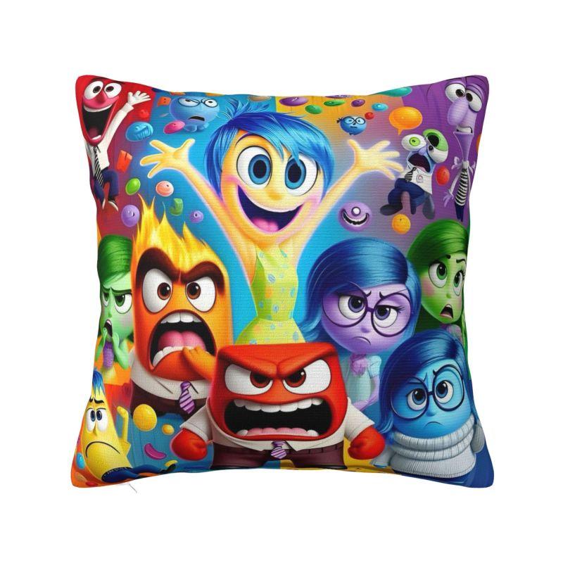 Benutzerdefinierte Cartoon Inside Out Anime Kissenbezug 45x45cm Dekor Zuhause Mode Kawaii Disney Film Kissen für Sofa Quadratischer Kissenbezug
