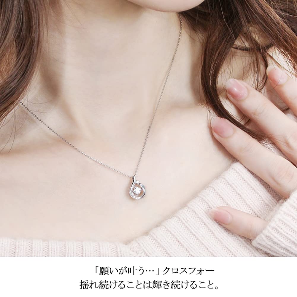 New Crossfor New York Dancing Stone Moon Drop Silver 925 Necklace for Women [Crossfor York] [Special Edition]