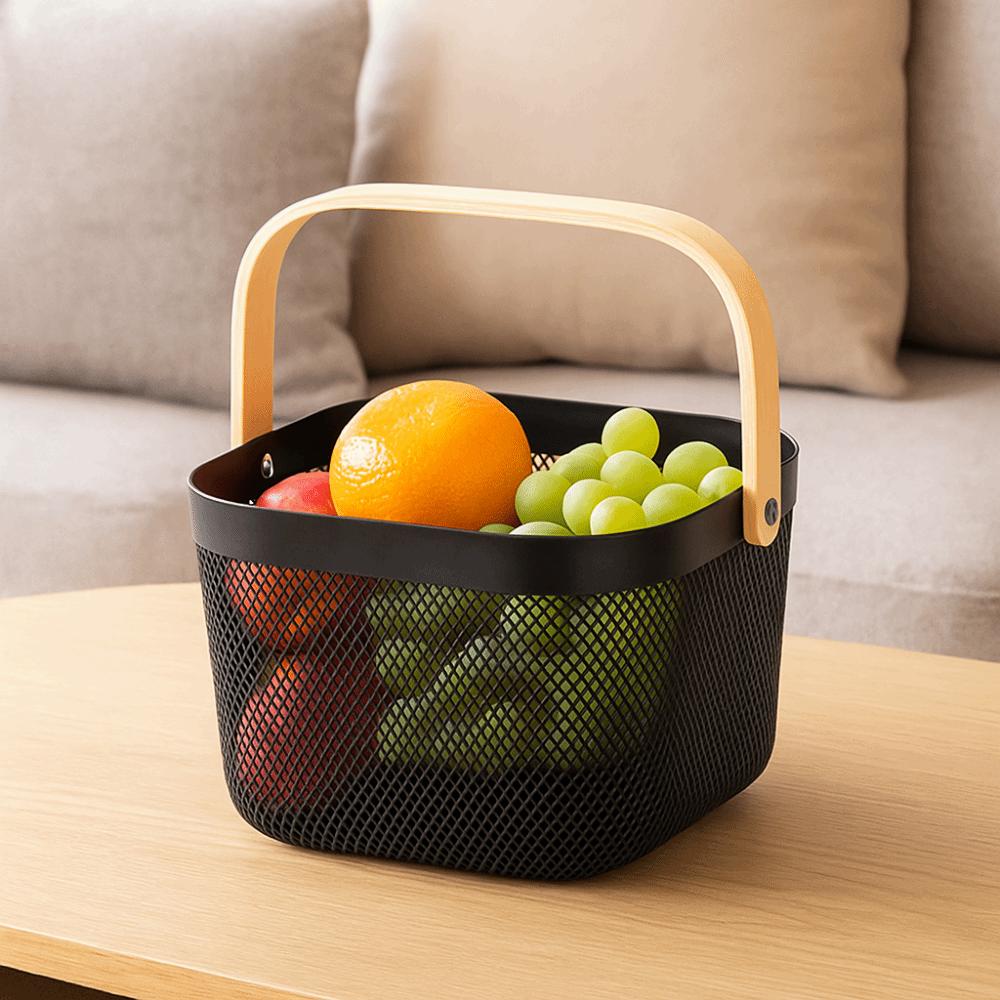 Plastic Fruit and Vegetable Drainage Basket Large Capacity Towel Storage Basket  Living Room