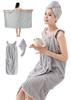 Gemma Plus Fluffy and Highly Absorbent Towel Bathrobe for Moms and Single Perfect for Microfiber Includes Towel by Single Parents and Certified