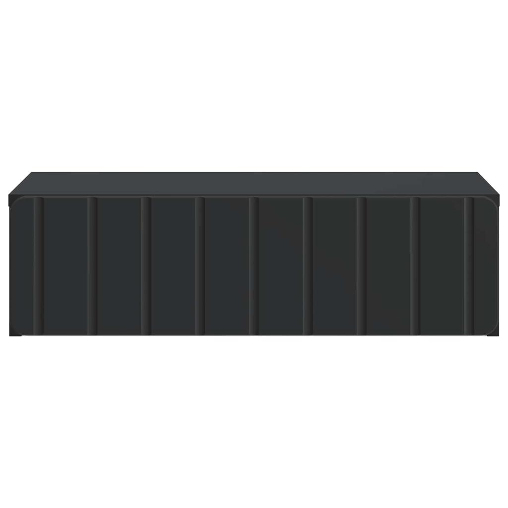 Wall Mounted Side Table Black 59 X 34.5 X 17 Cm