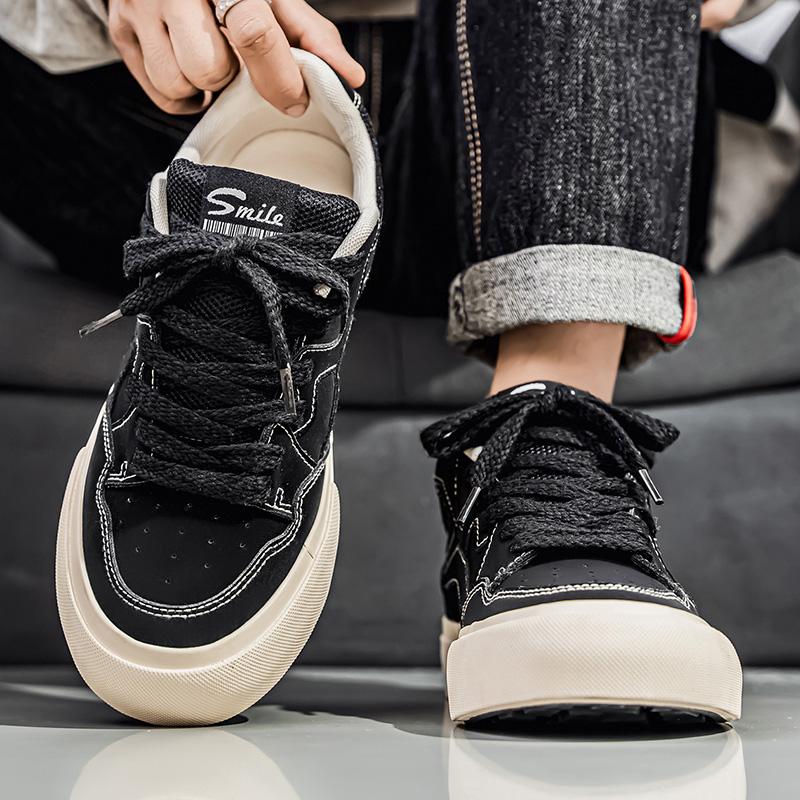 2026 Leisure New Thick Soled Fashionable Trend Breathable Design Versatile Niche Low Top Quality Men's Board Shoes