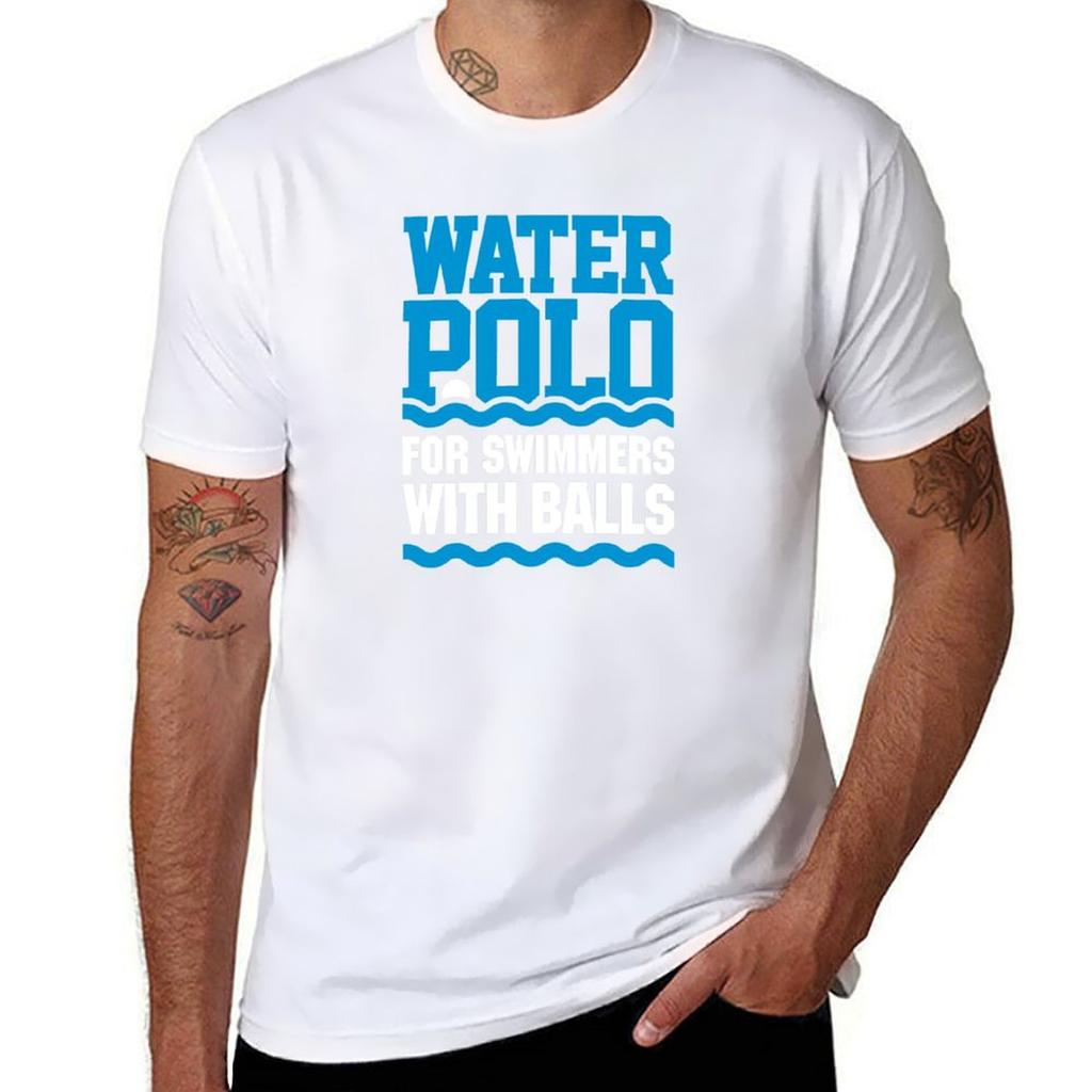 Water polo for swimmers with balls funny saying sport Waterpolo TShirt Work Wear Breathable Tee