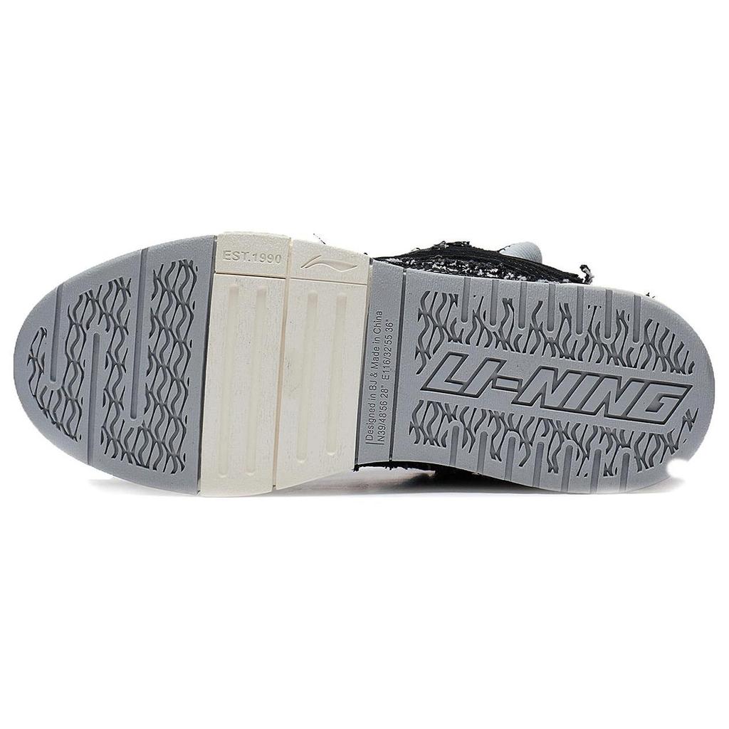 Li Ning Wave Golden Wear Resistant And Lightweight Low Top Skateboard Shoes Women's Black AECS074-9