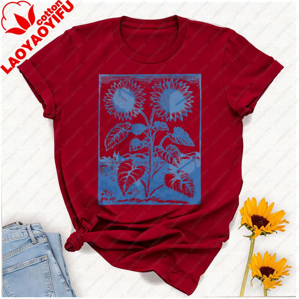 Vintage Sunflowers Shirt 90s Retro Flowers Tee La Dolce Vita Pressed Flowers Gift for Her Screenprinted Tshirt Italy Harajuku