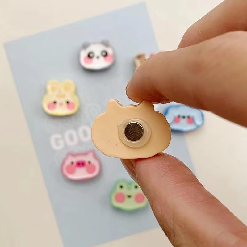 8 Pièces Mignon Mini Animal Avatar Résine Aimant de Réfrigérateur Aimant Fixe Pos Aimant Mignon Aimant Panda Grenouille