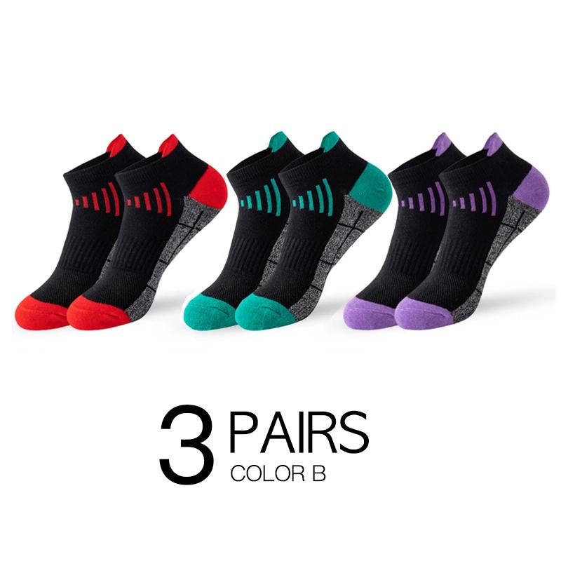 HSS 3Pairs Organic Cotton Women Socks Ankle Breathable Run Sports Sock Black Pink Casual Athletic Summer Thin Men Short Sokke