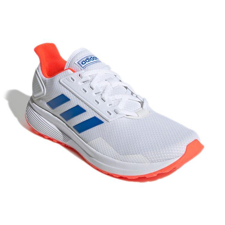 adidas Duramo 9 White Glow Blue Red Men Sneakers Cloud-White Solar-Red EG8665