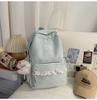 Schoolbag New Korean Version High Value Japanese Girl Backpack Lace Lace Large Capacity Schoolbag Cute Student Backpack