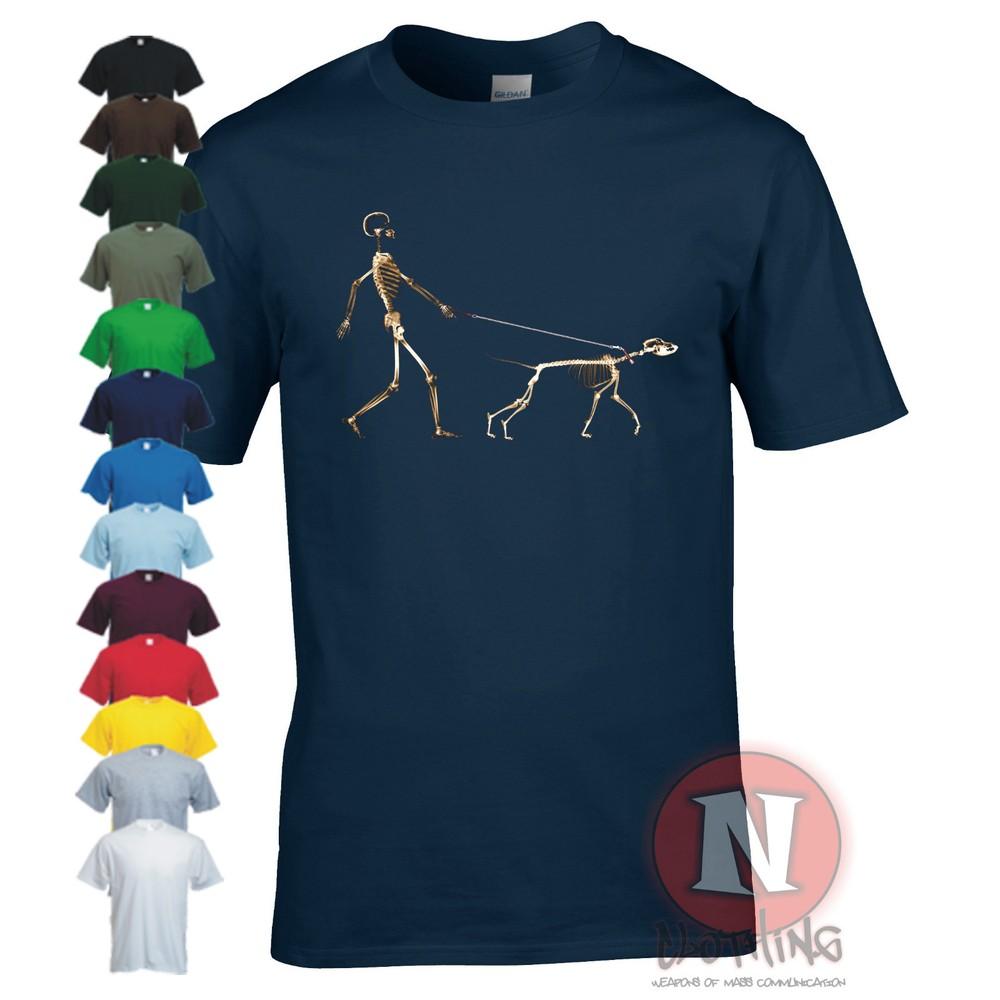 Esqueleto Perro Walker Camiseta Canino Perrito Divertido Arte Urbano Estilo