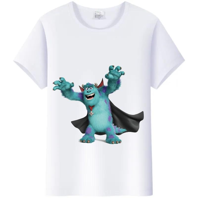 Μόδα Unisex Monsters, Inc. Μπλουζάκι Λευκό Μπλουζάκι Κοντομάνικα Τοπς James -P- Sullivan Αστεία T-Shirts με Γραφικά Mr.Q