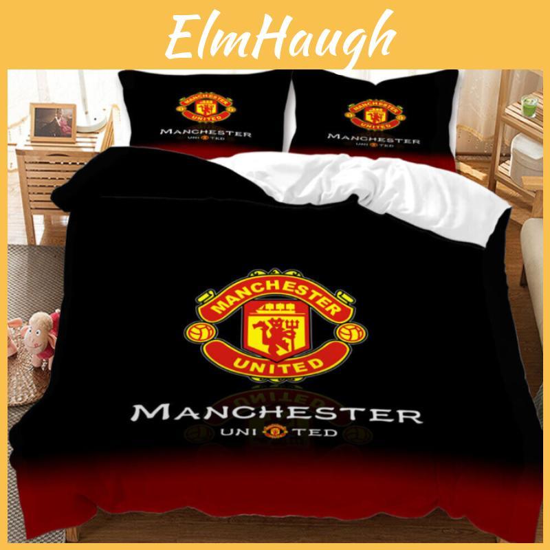 Manchester Pattern Digital Printed Bedding Set With Active Dye Printing