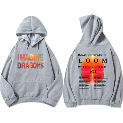 Imagine Dragons Loom Tour Hoodies Streetwear Unisex Hip Hop Long Sleeve Sweatshirts Harajuku Graphic Hoody Men Women Hoodie