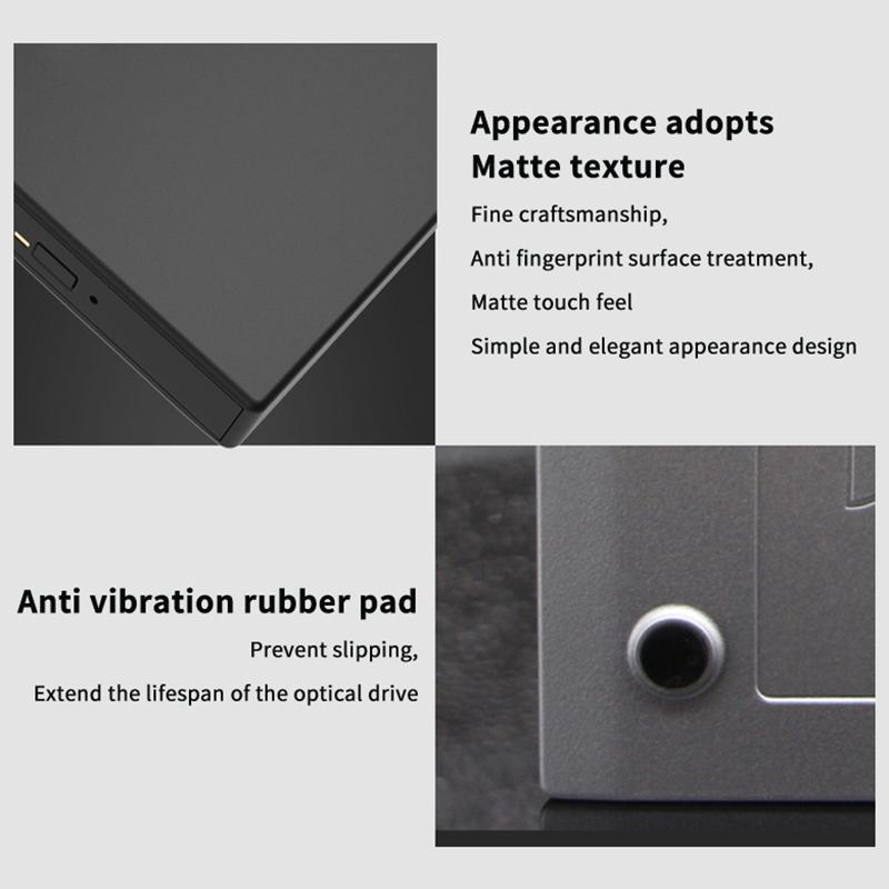 Usb 2.0 External Dvd Player Cd Drive Mp3 Music Movies Portable Reader For Windows 7/ 8/ 10 Laptop Desktop Pc Computer