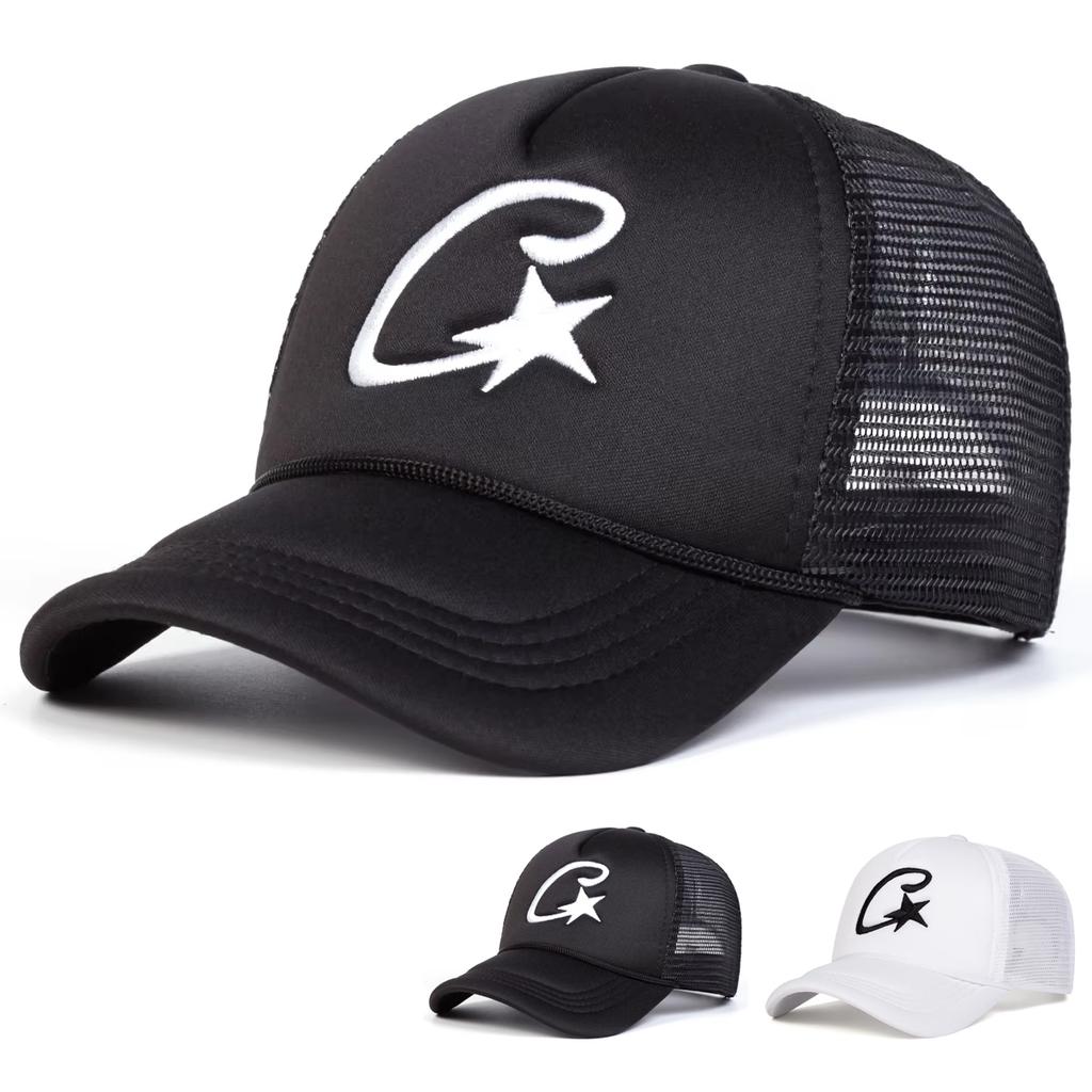 Unisex C Letter Pentagram Embroidery Baseball Net Caps Spring and Summer Outdoor Adjustable Casual Hats Sunscreen Hat Sports Cap