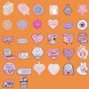 Brooch Cartoon Trendy Collection In Pink With Fun Letter Designs Perfect For Statement Accessories And Gifts