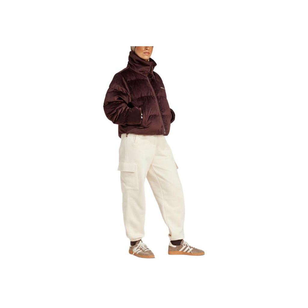 adidas Giacca Piumino Calda Casual Originali con Motivo Logo Collo Alto Capispalla Donna Viola IW8437
